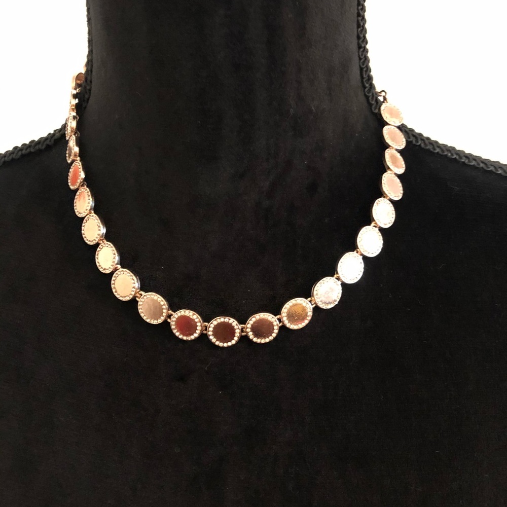 Rose gold circle necklace